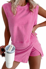 Damski zestaw z topem i spódniczką z rozcięciem Mineral Wash Tank Top i Slit