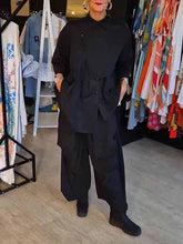 Damski dwuczęściowy garnitur z klapami w jednolitym kolorze