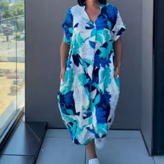 Damska, elegancka elegancka sukienka w dekolcie