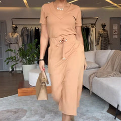 🌸Wiosenne promocje🌸Damski top i spódnica z dekoltem w szpic