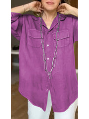 Wygodna bawełniana i linia koszula damska