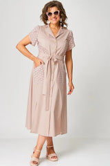 ✨Sukienki casualowe dla kobiet z dekoltem w serek i wiązaniem w talii