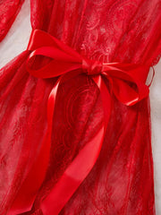 Komplet damskiej koronkowej koszuli nocnej