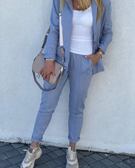 Damski garnitur w jednolitym kolorze