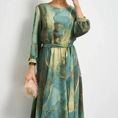 🌷Specjalna cena🌷Sukienka damska z długimi rękawami i okrągłym dekoltem