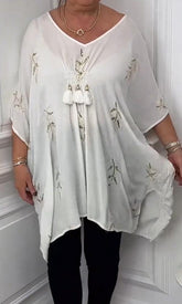 Swobodny i wygodny top z nadrukiem