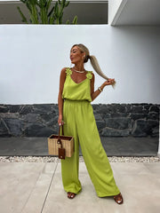 💃kombinezon w kwiaty na szelkach