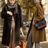 【💖2024 Nowe produkty】🧥Długi płaszcz damski z podwójną warstwą sztucznej wełny Tweed