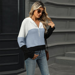 【💖Stylowy i elegancki】🌈Damski sweter z kapturem w kolorowe wzory