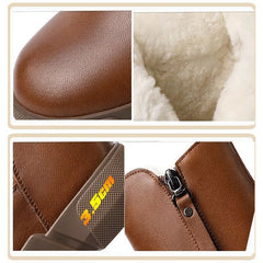 Damskie zimowe botki z pluszową wyściółką