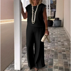 💖Bawełniany lniany top damski bez rękawów i spodnie