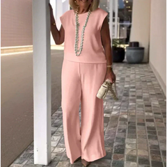 💖Bawełniany lniany top damski bez rękawów i spodnie