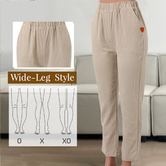 Oddychające Lniane Spodnie Casualowe