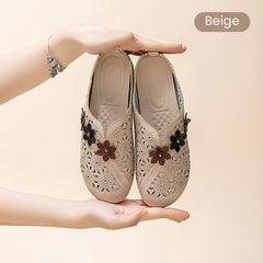 【EU 35-42】🌸Eleganckie damskie skórzane sandały z wyciętym kwiatowym wzorem