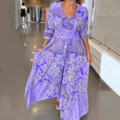 🔥👗Elegancka damska kwiecista sukienka na sznurka