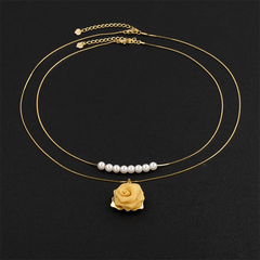 🌹Lekki i luksusowy naszyjnik z różą