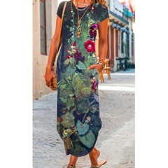 🔥 Damskie długie sukienki z nadrukiem na koszulce