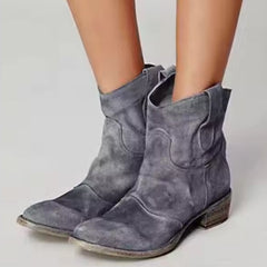 💥Wygodne damskie botki wykonane z syntetycznego zamszu
