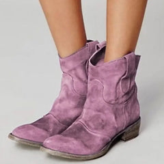 💥Wygodne damskie botki wykonane z syntetycznego zamszu