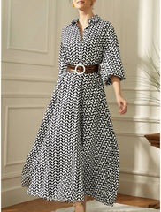 Nowa sukienka z geometrycznym nadrukiem