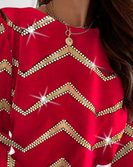 🎇Bluzka z nadrukiem w jodełkę