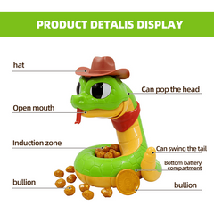 (🔥🎁2023-Bożonarodzeniowa gorąca wyprzedaż🎁49% zniżki) Elektryczna podstępna i straszna zabawka grzechotnik