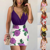 2023 nowa damska dopasowana sukienka na szelkach w kolorowe bloki