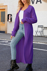 Luźny i leniwy sweterek z dzianinowym kardiganem