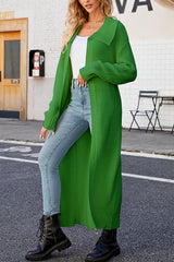 Luźny i leniwy sweterek z dzianinowym kardiganem