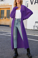 Luźny i leniwy sweterek z dzianinowym kardiganem