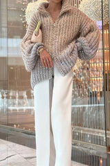 ✨🌸🧥Kurtka z dzianiny cekinowej mały pachnący sweterek z dekoltem w szpic