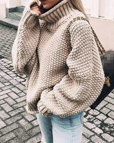 Sweter z golfem i rękawami typu dolman