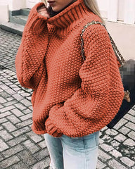 Sweter z golfem i rękawami typu dolman