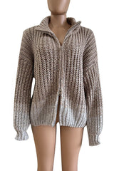 ✨🌸🧥Kurtka z dzianiny cekinowej mały pachnący sweterek z dekoltem w szpic