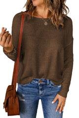 😍👄👍Jesienny damski sweterek z odkrytymi ramionami i uniwersalnym topem