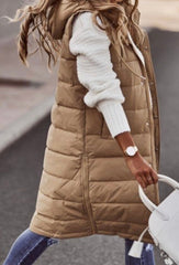 🧸Bawełniana kurtka puchowa kamizelka z kapturem