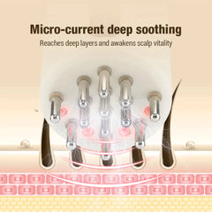 Zaawansowany masażer do pielęgnacji skóry głowy z terapią światłem czerwonym