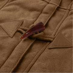 Damski płaszcz jednokolorowy swobodny kardigan zapinany na guziki ciepła średniej długości kieszeń z kapturem