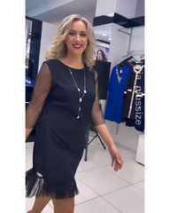 Szyfonowa sukienka z cekinami