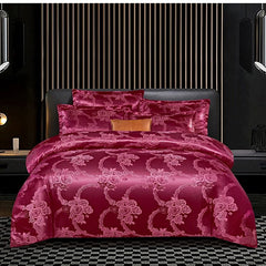 【🎁Bezpłatna wysyłka】Europejski luksusowy 4-częściowy zestaw pościeli z satynowego żakardu