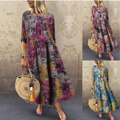 Nowa, letnia sukienka z nadrukiem