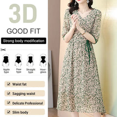 💓[M-4XL]Sukienka z półrękawem wyszczuplająca talię