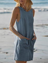 Gorący dziewczęcy kombinezon bez rękawów, bez pleców i na zewnątrz dla kobiet