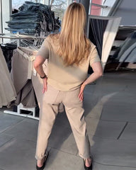 Spodnie Jednolity kolor Casual Proste