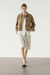 Kurtka z dwoiny zamszowej, z kieszenią