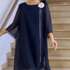 🌸[S-4XL]Letnia elegancka sukienka dwuczęściowa