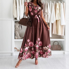 [S-2XL]🌺Eleganckie sukienki damskie z nadrukiem i dekoltem w serek