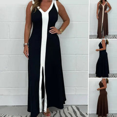 Eleganckie sukienki bez rękawów w dekolcie