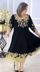 [🏆Najlepiej sprzedające się produkty]🔥🥰2024 Prosta wielokolorowa sukienka plus size-3684369