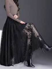 【Odpowiednia waga: 40 ~ 85 kg】💐🎁 Letnia koronkowa spódnica z dziurami